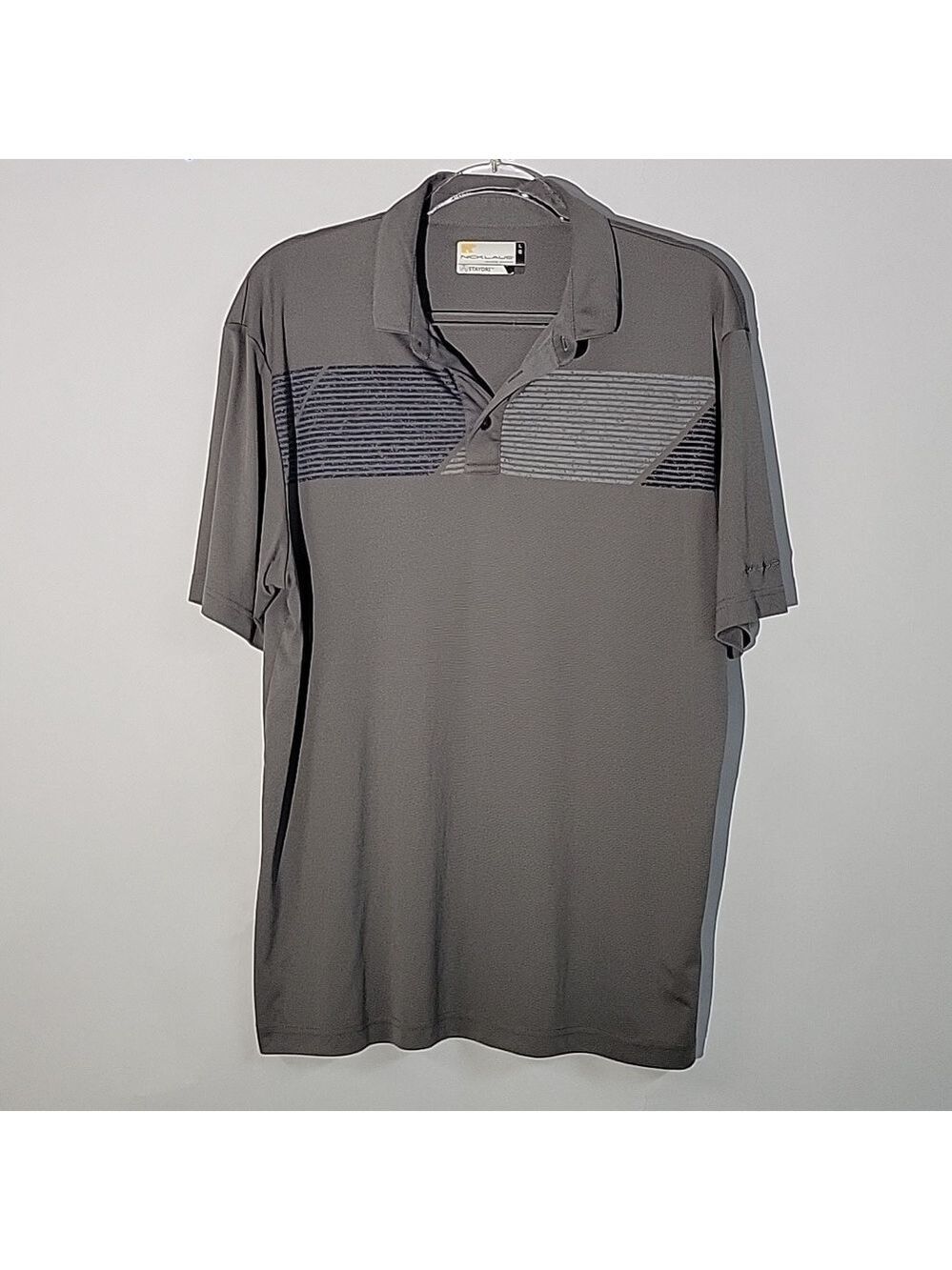 Jack Nicklaus Gray Stay-Dry Golf Polo, Size Large